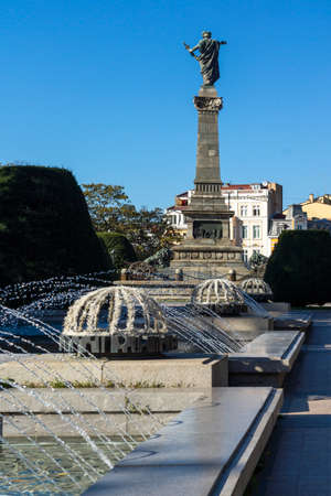 RUSE, BULGARIA -NOVEMBER 2, 2020: Monument of Freedom at the center of city of Ruse, Bulgariaのeditorial素材