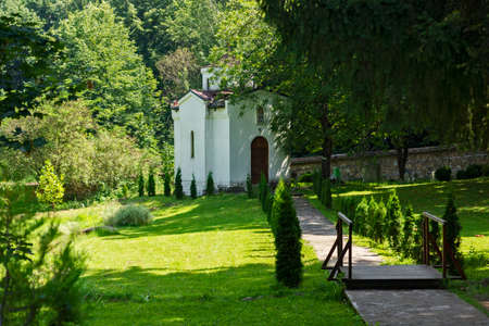 KLISURA MONASTERY, BULGARIA - AUGUST 10, 2014: Medieval Klisura Monastery dedicated to Saints Cyril and Methodius, Montana Region, Bulgariaのeditorial素材