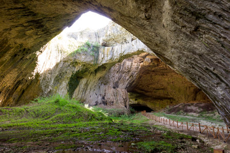 Devetashka cave near Devetaki village, Lovech region, Bulgariaの写真素材