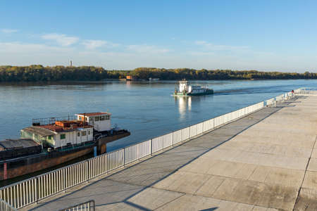 RUSE, BULGARIA - NOVEMBER 2, 2020: Panorama of Costal street at the center of city of Ruse, Bulgariaのeditorial素材