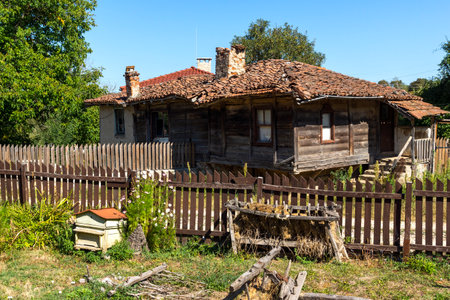 Nineteenth century Houses in the historic village of Brashlyan, Burgas Region, Bulgariaのeditorial素材