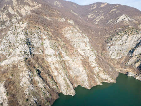 Amazing Aerial view of Krichim Reservoir, Rhodopes Mountain, Plovdiv Region, Bulgariaの写真素材