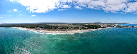 Aerial panorama of South Beach of Primorsko, Burgas Region, Bulgaria