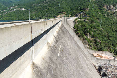 Dam of Vacha (Antonivanovtsi) Reservoir, Rhodope Mountains, Plovdiv Region, Bulgaria