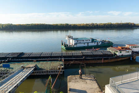 RUSE, BULGARIA - NOVEMBER 2, 2020: Panorama of Costal street at the center of city of Ruse, Bulgariaのeditorial素材