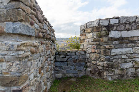 Ruins of Ancient fortification Castra ad Montanensium in town of Montana, Bulgariaの写真素材
