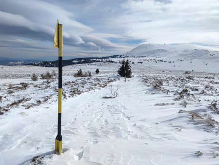 Winter landscape of Vitosha Mountain, Sofia City Region, Bulgariaの写真素材