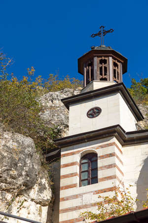Medieval Basarbovo Rock Monastery dedicated to Saint Dimitar Basarbowski, Ruse Region, Bulgariaの写真素材
