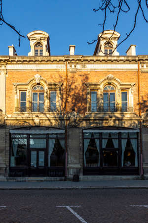 RUSE, BULGARIA -NOVEMBER 2, 2020: Typical Building and street at the center of city of Ruse, Bulgariaのeditorial素材