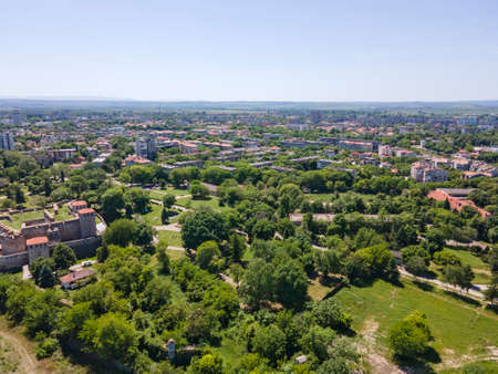 Aerial spring view of town of Vidin,  Bulgaria