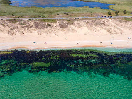 Aerial view of The Driver Beach near resort of Dyuni, Burgas Region, Bulgariaの写真素材