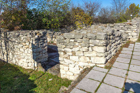 Ruins of medieval fortress in town of Lovech, Bulgariaのeditorial素材