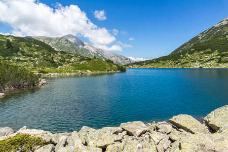 Summer landscape of Fish Banderitsa lake at Pirin Mountain, Bulgariaの写真素材