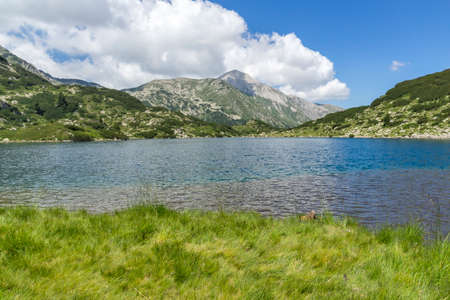Summer landscape of Fish Banderitsa lake at Pirin Mountain, Bulgariaの写真素材