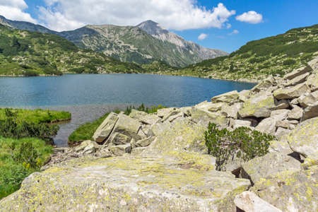 Summer landscape of Fish Banderitsa lake at Pirin Mountain, Bulgariaの写真素材