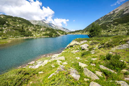 Summer landscape of Fish Banderitsa lake at Pirin Mountain, Bulgariaの写真素材