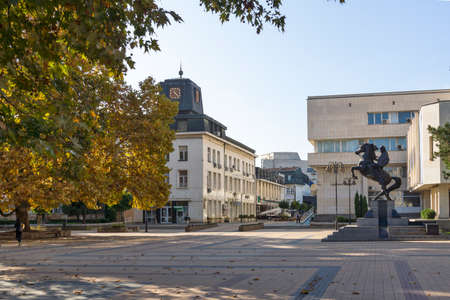 LOVECH, BULGARIA - NOVEMBER 8, 2020: Panoramic view of center of town of Lovech, Bulgariaのeditorial素材