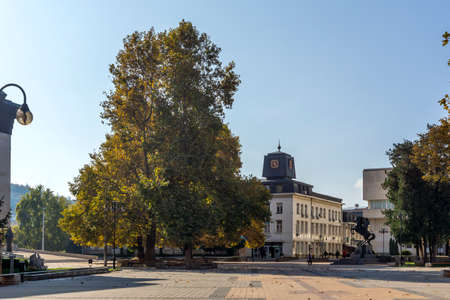 LOVECH, BULGARIA - NOVEMBER 8, 2020: Panoramic view of center of town of Lovech, Bulgariaのeditorial素材