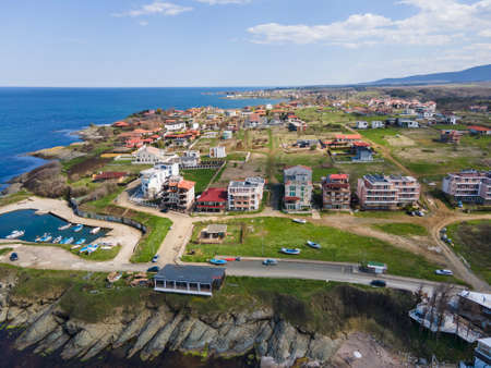 Aerial view of village of Lozenets, Burgas Region, Bulgariaの写真素材