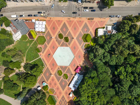 Amazing Aerial view of South Park in city of Sofia, Bulgariaの写真素材