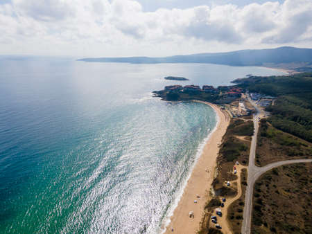 Aerial view of Arkutino region near resort of Dyuni, Burgas Region, Bulgariaの写真素材