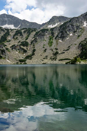 Amazing landscape of Pirin Mountain near Fish Banderitsa lake, Bulgariaの写真素材