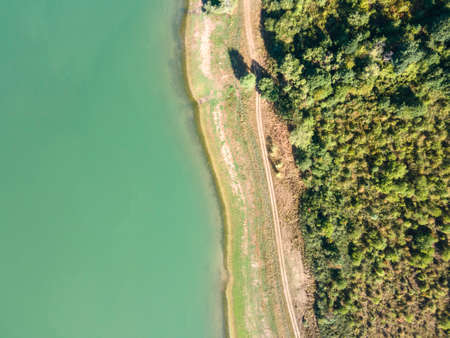 Aerial view of Sopot Reservoir, Lovech Region, Bulgaria