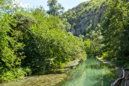 Amazing landscape of Iskar Panega Geopark along the Gold Panega River, Bulgaria