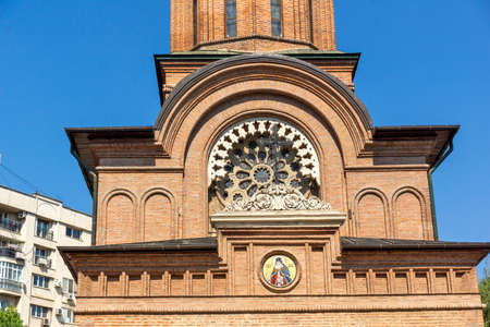 BUCHAREST, ROMANIA - AUGUST 16, 2021: Medieval Antim monastery of All Saints in city of Bucharest, Romaniaのeditorial素材