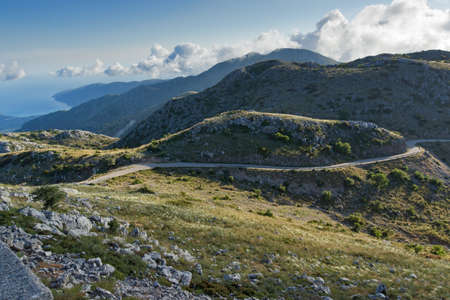 Amazing panoramic view of Lefkada mountain,  Ionian Islands, Greeceの写真素材