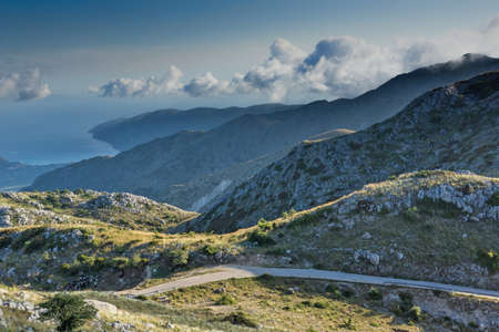 Amazing panoramic view of Lefkada mountain,  Ionian Islands, Greeceの写真素材