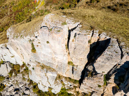 Aerial view of Rock Formation Stolo at Ponor Mountain, Balkan Mountains, Bulgariaの写真素材