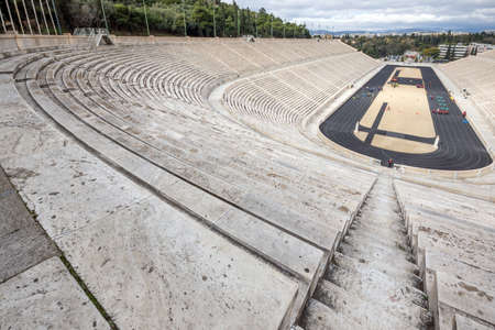 ATHENS, GREECE - JANUARY 20, 2017: Panathenaic stadium or kallimarmaro in Athens, Attica, Greeceのeditorial素材