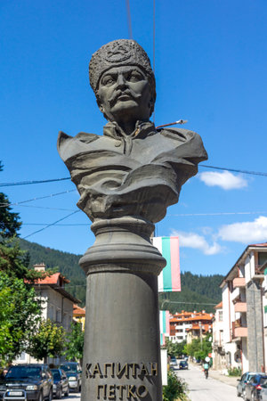 CHEPELARE, BULGARIA - AUGUST 7, 2021: Center of the famous Bulgarian ski resort Chepelare, Smolyan Region, Bulgariaのeditorial素材