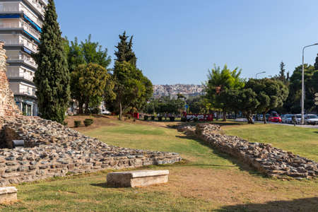 THESSALONIKI, GREECE - SEPTEMBER 22, 2019: Ruins Telli Kapi in the center of city of Thessaloniki, Central Macedonia, Greeceのeditorial素材