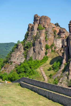 Sunset view of Ruins of Medieval Belogradchik Fortress known as Kaleto, Vidin Region, Bulgariaの写真素材