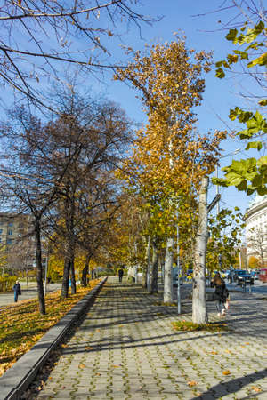 SOFIA, BULGARIA - NOVEMBER 11, 2021:  Amazing Autumn view of center of city of Sofia, Bulgariaのeditorial素材