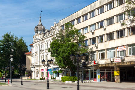 VIDIN, BULGARIA - MAY 23, 2021: Panoramic view of Bdintsi Square at the center of town of Vidin, Bulgariaのeditorial素材