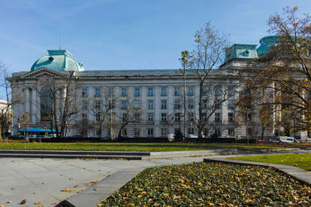 SOFIA, BULGARIA - NOVEMBER 10, 2021: Building of University of Sofia Saint Kliment Ohridski, Bulgariaのeditorial素材