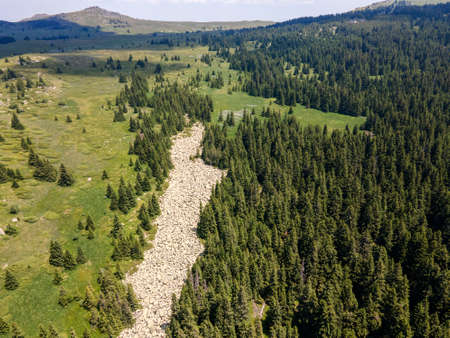 Aerial view of Konyarnika area at Vitosha Mountain, Sofia City Region, Bulgaria