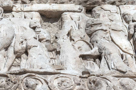 THESSALONIKI, GREECE - SEPTEMBER 22, 2019: Ancient Roman Arch of Galerius in the center of city of Thessaloniki, Central Macedonia, Greeceのeditorial素材