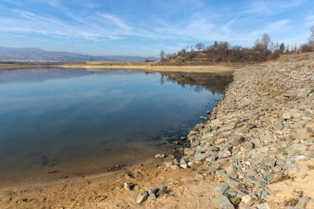 Amazing view of Drenov Dol reservoir, Kyustendil region, Bulgaria