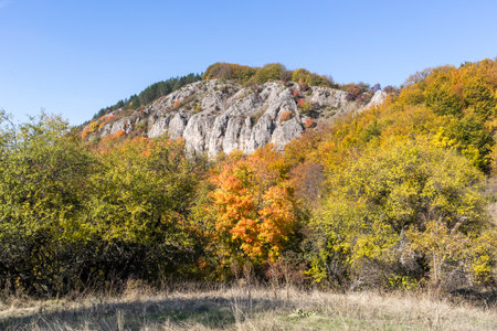 Amazing Autumn Landscape of Erul mountain near Kamenititsa peak, Pernik Region, Bulgariaの写真素材