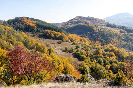 Amazing Autumn Landscape of Erul mountain near Kamenititsa peak, Pernik Region, Bulgariaの写真素材