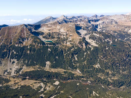 Amazing Aerial view Around Polezhan peak, Pirin Mountain, Bulgaria