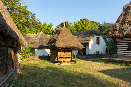 BUCHAREST, ROMANIA - AUGUST 17, 2021: Dimitrie Gusti National Village Museum in city of Bucharest, Romaniaのeditorial素材