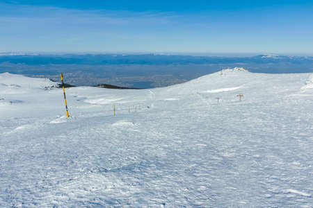 Winter view of Vitosha Mountain near Cherni Vrah peak, Sofia City Region, Bulgaria