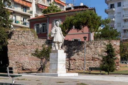 THESSALONIKI, GREECE - SEPTEMBER 22, 2019: Typical street in city of Thessaloniki, Central Macedonia, Greeceのeditorial素材