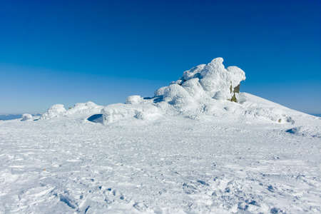Winter view of Vitosha Mountain near Cherni Vrah peak, Sofia City Region, Bulgaria
