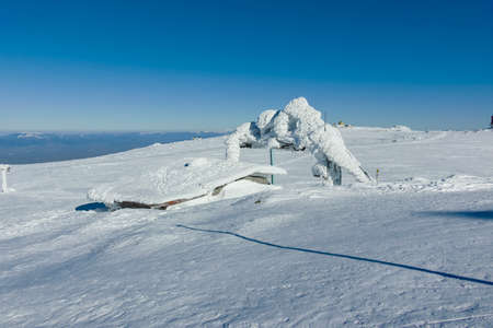 Winter view of Vitosha Mountain near Cherni Vrah peak, Sofia City Region, Bulgaria